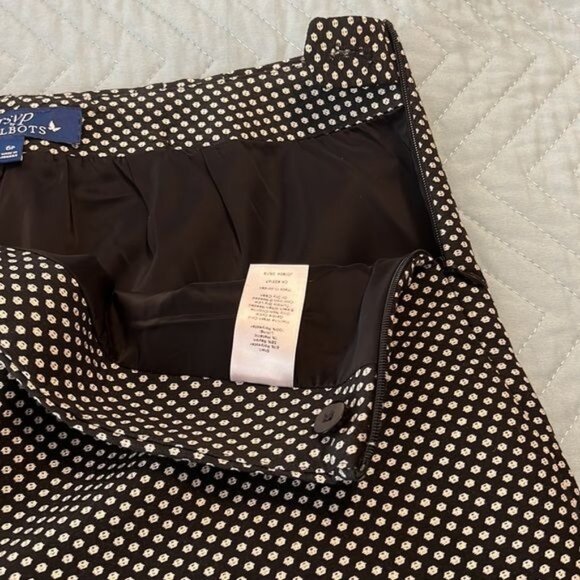 RSVP by Talbots black pants w/white & (tiny) gold design size 6 (petite) holiday - Picture 13 of 15